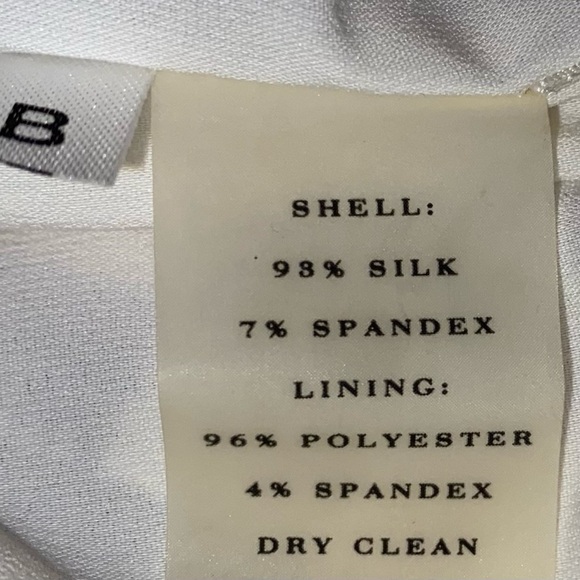 Ann Taylor Printed Sheath Silk Dress with Pleated Neckline in GRY/PUR/WHT Size 4 - Picture 6 of 7